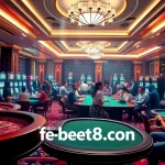 Experience the thrill of online gaming at https://febet8.com with engaging casino tables and vibrant players.
