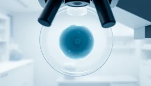 Osservazione della blastocisti in un laboratorio scientifico con dettagli cellulari distintivi.