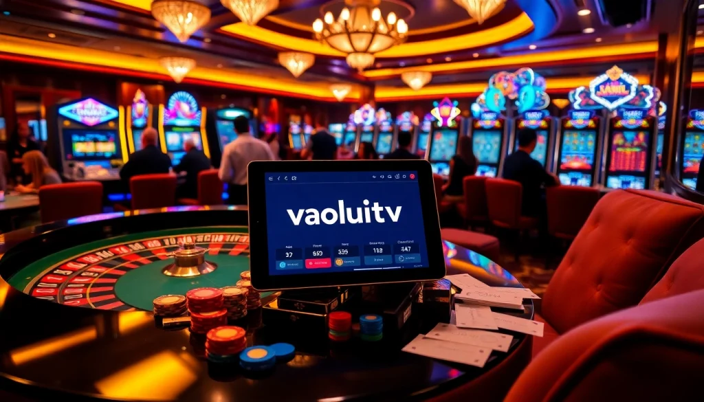 Experience thrilling gambling moments at vaoluoitv with engaging poker and roulette games.