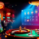 Experience the excitement of apk jaya as players engage in thrilling casino games at vibrant tables.