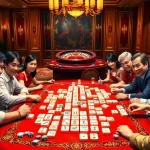 Engaged players enjoying Mahjong Ways 2 at a luxurious casino table.