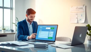 Efficient payment process for IPVA GO 2026 in a modern office setting.