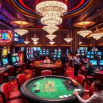 SODO Casino showcases a vibrant gaming atmosphere with poker tables and slot machines.