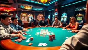 Experience the thrill of winning with freebet Naga169 at a vibrant poker table surrounded by excitement.