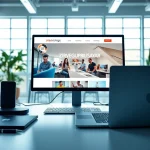 zirvegrupbilgisayar websitesi açık modern ofis düzeni içindeki teknoloji.
