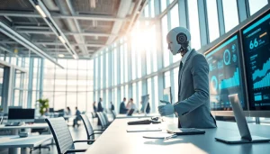 AI Employee actively engaging in a collaborative workspace with team members.
