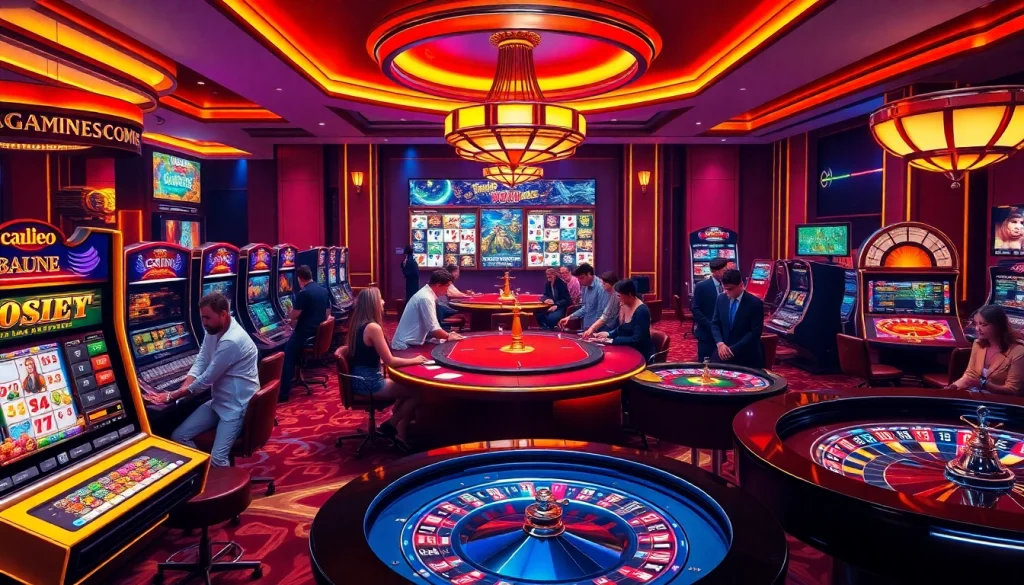 The online casino interface at https://mmoo.gripe/ showcases high-energy gaming with vibrant slots and poker action.