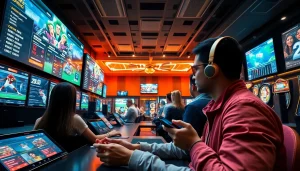 Exciting gaming scene at hello88win.live showcasing vibrant online betting with players engaged in casino games.