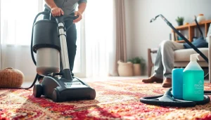 Skilled carpet cleaners Roseville CA using advanced tools for exceptional results.