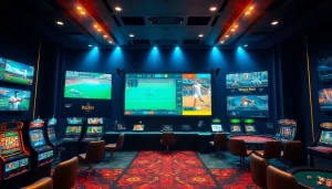 Giao diện hấp dẫn của nền tảng cá cược trực tuyến https://ax88bets.com/ trình bày các môn thể thao và trò chơi casino, bầu không khí sống động.