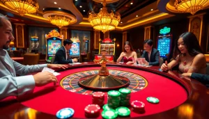 Experience luxury gambling at S88 casino with vibrant roulette and colorful poker chips.
