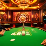 Players experiencing exciting games at RR88 casino table, showcasing luxury and high-stakes exhilaration.