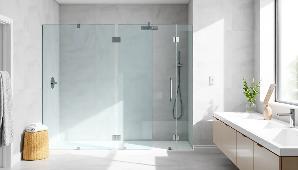 Showroom quality shower doors uk enhancing a contemporary bathroom design.