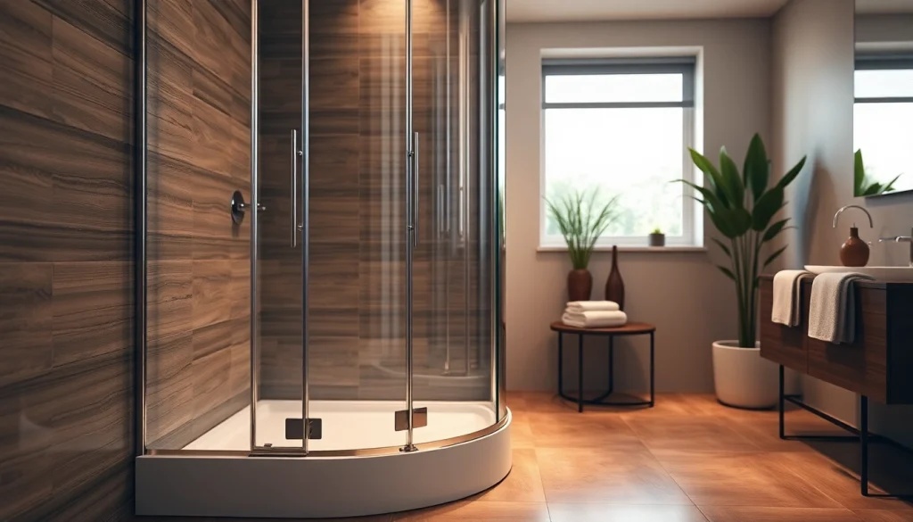 Installierte sonni Duschkabine 80x80 in modernem Badezimmer mit eleganten Details.