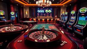 Experience thrilling gameplay at GG 88 with vibrant casino tables and slot machines