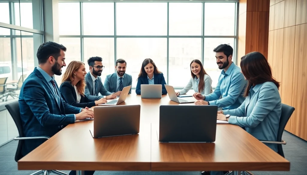 Hire business development reps collaborating in a bright office environment to enhance team effectiveness.