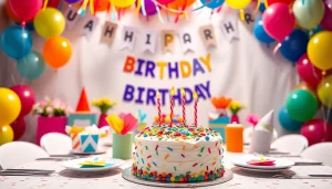 Celebrate with a customizable birthday party featuring vibrant decorations and personalized touches.