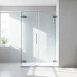 Showcase of shower doors UK in a modern bathroom with glass and chrome features.