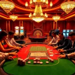 Players enjoying a TR88-themed poker game at an elegant casino table.