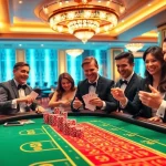 Experience the excitement at https://xx88.us/ with an elite baccarat table bustling with players.