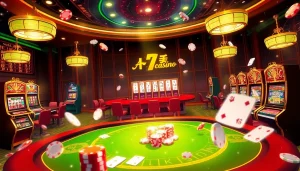 A thrilling gambling scene at https://i9bett.cn.com/ showcases vibrant casino tables, cards, and dynamic betting interfaces.