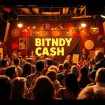 Celebrating Johnny Cash's birthday at johnnycashbirthday.com with a lively audience and band performance.