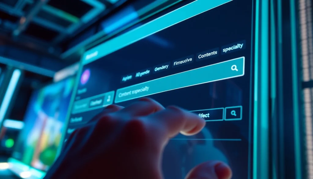 Onlyfans search interface showcasing user-friendly filters for creators.