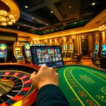 Experience the thrill of uu88 with vibrant casino visuals showcasing roulette, slots, and online betting excitement.