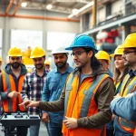 Construction workforce development training session highlighting teamwork and safety.
