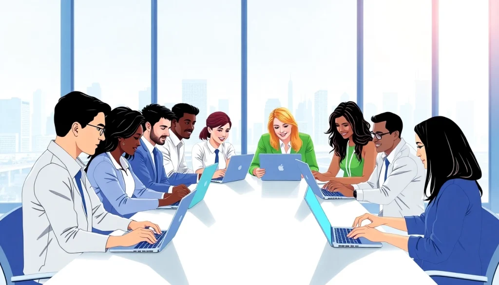 Analyze linkedin lead scraper pricing options with professionals at a conference table.