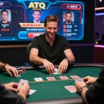 ATQ players interacting in a live dealer poker game, showcasing dynamic gameplay and vibrant graphics.