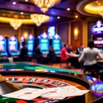 Pemain MABAR88 menikmati pengalaman slot online yang seru dengan cip poker dan roda roulette.