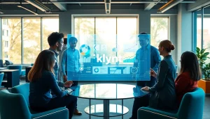 Klynt team collaborating on innovative ideas around digital media tools.