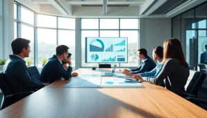 Engaging team analysis of strategies in b2b competitive intelligence data, highlighting collaboration.