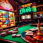 Promosi bonus slot yang menarik yang menampilkan mesin slot berwarna-warni dan elemen kasino yang dinamis.