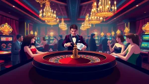 Kubet players engaging in thrilling casino games at an elegant table.