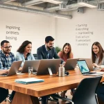 SEO Agentur Bonn arbeitet an digitalen Strategien in modernem Büro.