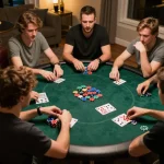 Friends enjoying a home poker night, showcasing hidden wiki links and strategies in action.