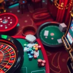 Terlibat dalam suasana kasino yang mendebarkan yang menampilkan 'Utama4D Daftar' di antara elemen perjudian yang dinamis.