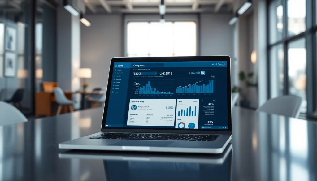 Showcasing a sales navigator scraper tool on a laptop, emphasizing data extraction features.