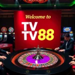 Experience the excitement of TV88 with players engaged at a vibrant roulette table.