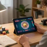 Experience TG88 online gaming with a vibrant setup showcasing live roulette gameplay and strategic betting.
