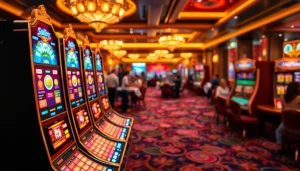 Engaging players at slot777 machines in a vibrant casino atmosphere.