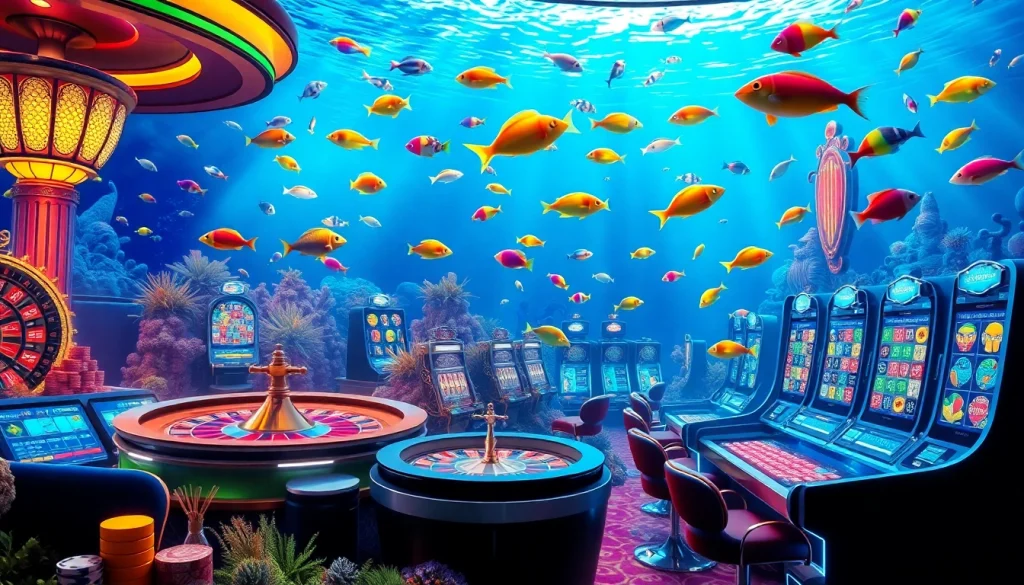 Engage in the underwater world of bắn cá đổi thưởng with colorful fish and thrilling casino games.