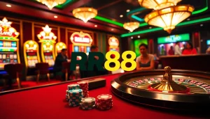 Experience the excitement of RR88 with vibrant slot machines and sophisticated casino tables.