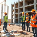 Construction safety training session showcasing workers learning essential safety techniques.