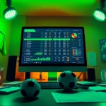 Kèo nhà cái updates displayed on a vibrant sports analysis workspace.