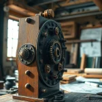 Freelock Mechanismus in Werkstatt mit Detailansicht auf Zahnräder und Werkzeuge.