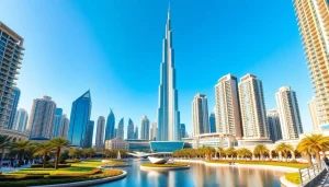 Explore Dubai City Guide with an iconic skyline showcasing modern architecture and vibrant city life.