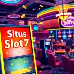 Menyaksikan keseruan permainan situs slot777 di kasino modern dengan lampu yang berkelap-kelip dan suasana yang energik.